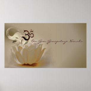 Poster L'OM Gam Ganapataye Namaha - incantation