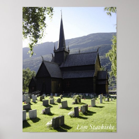 Poster Lom Stavkirke (Devant)