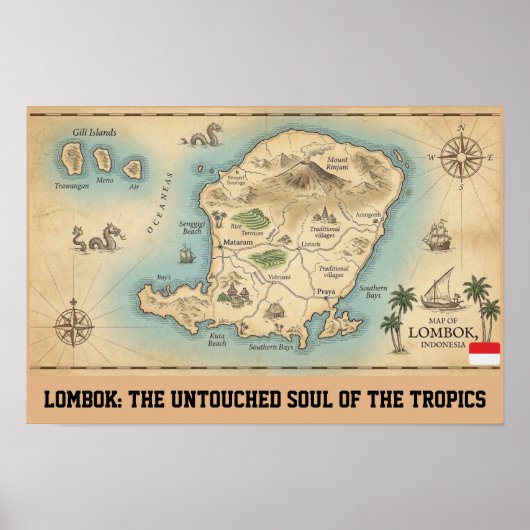 Poster Lombok : L'âme intacte des tropiques (Devant)