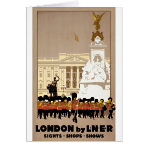 Poster Londen Vintage-reisreis teruggezet