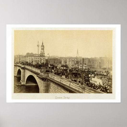 Poster London Bridge, vers 1880 (photo sépia) (Devant)