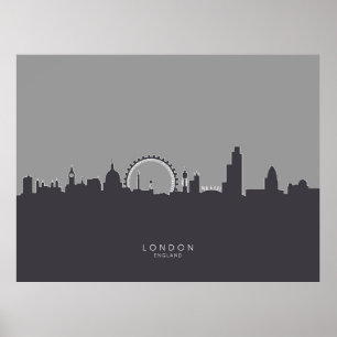 Poster London England Skyline