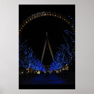 Poster London Eye by Night