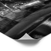 Poster London Eye en noir et blanc (Coin)