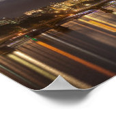 Poster London Eye et River Thames la nuit (Coin)