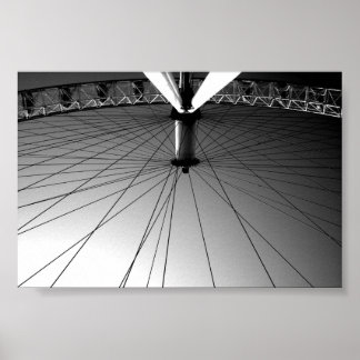 Poster London Eye noir et blanc