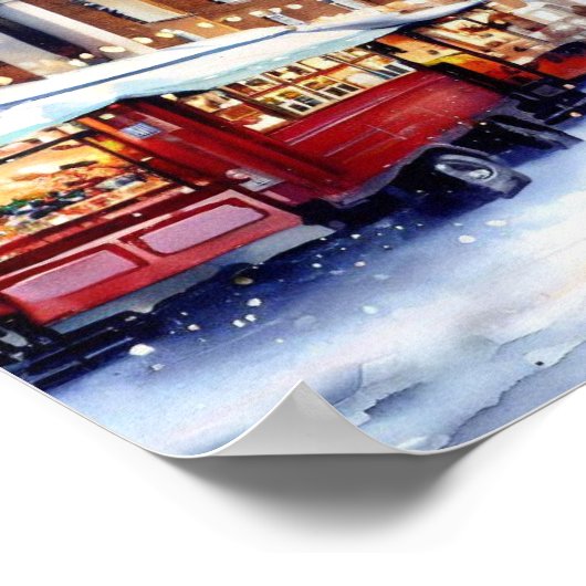 Poster London-Greenwich Market in the Snow (C), Aquarelle (Coin)