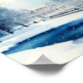 Poster London-Hyde Park en hiver (B), aquarelle (Coin)