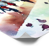 Poster London-Hyde Park en hiver (D), aquarelle (Coin)