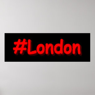 Poster "#London" Joli Design. Commandez dès maintenant 