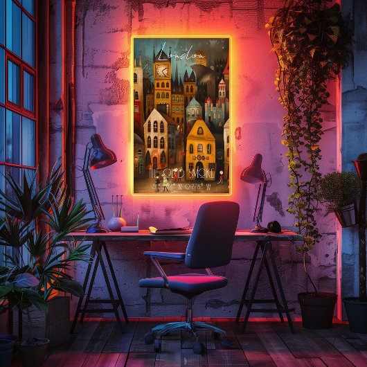 Poster London: The Old Smoke - Whimsical Art