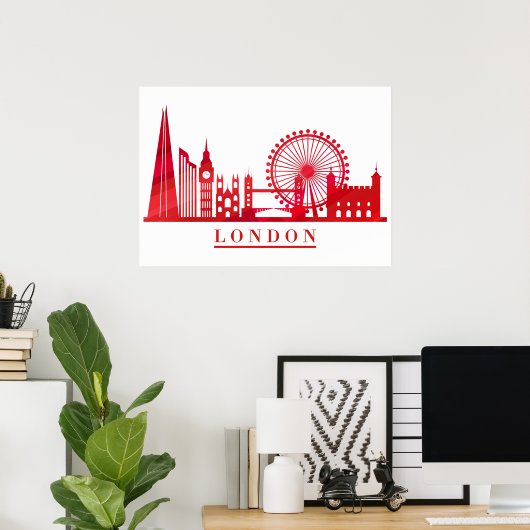 Poster Londres Angleterre (Bureau à domicile)