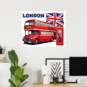 Poster Londres Angleterre (Bureau à domicile)