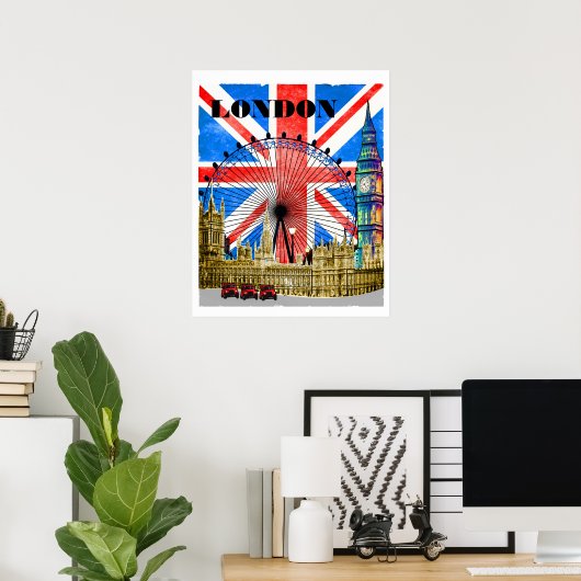 Poster Londres Angleterre Big Ben (Bureau à domicile)