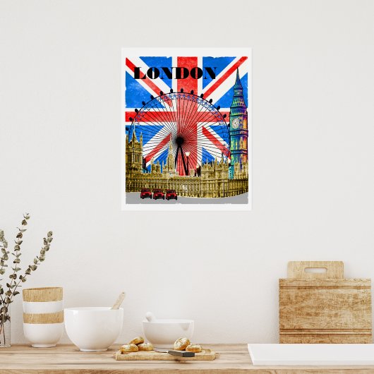 Poster Londres Angleterre Big Ben (Cuisine)