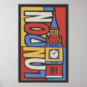 Poster Londres, Angleterre | Conception dynamique de peau (Devant)