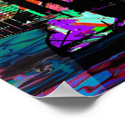 Poster Londres, Angleterre en graffiti (Coin)