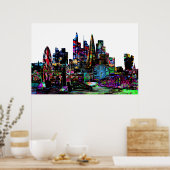 Poster Londres, Angleterre en graffiti (Cuisine)