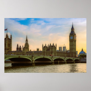 Poster Londres Angleterre Royaume-Uni Parlement Royaume-U