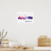 Poster Londres Angleterre Skyline Splash (Cuisine)