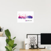 Poster Londres Angleterre Skyline Splash (Bureau à domicile)