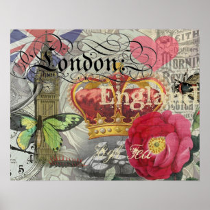 Poster Londres Angleterre Voyage Europe Vintage Art