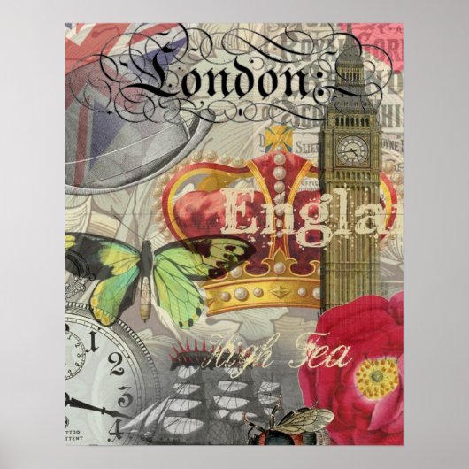 Poster Londres Angleterre Voyage Europe Vintage Art (Devant)