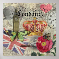 Londres Angleterre Voyage Europe Vintage Art