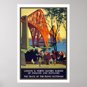 Poster Londres au Vintage voyage de l'Ecosse