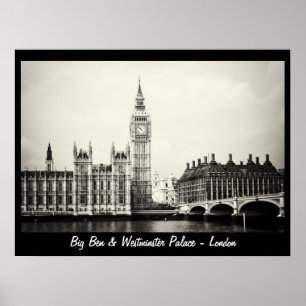 Poster Londres - Big Ben, Palais de Westminster n°1 (Affi