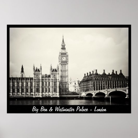 Poster Londres - Big Ben, Westminster Palace No.1 (Poster (Devant)