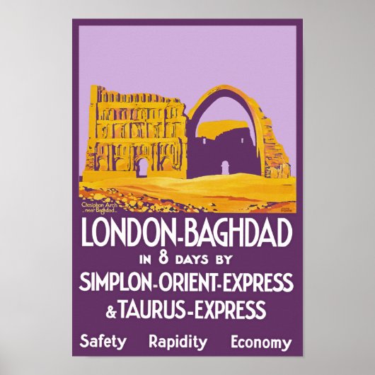 Poster Londres - Express d'Orient de Bagdad (Devant)