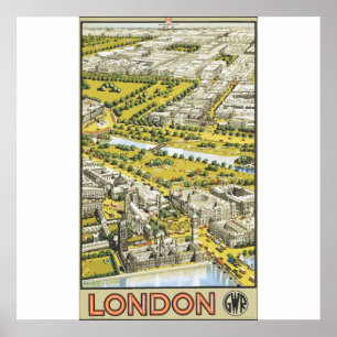 Poster Londres Gwr, cru