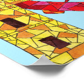 Poster Londres Icon Building Mozaic (Coin)