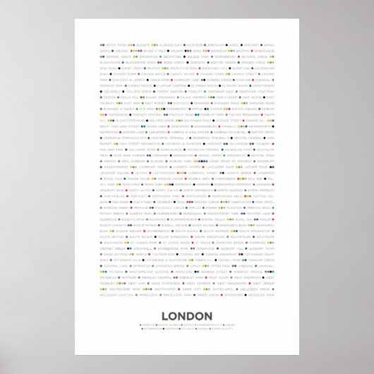 Poster Londres - MetroDots (Devant)