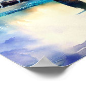 Poster Londres - Millennium Bridge (B) de Londres, Waterc (Coin)