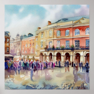 Poster Londres - Notting Hill (A), Aquarelle