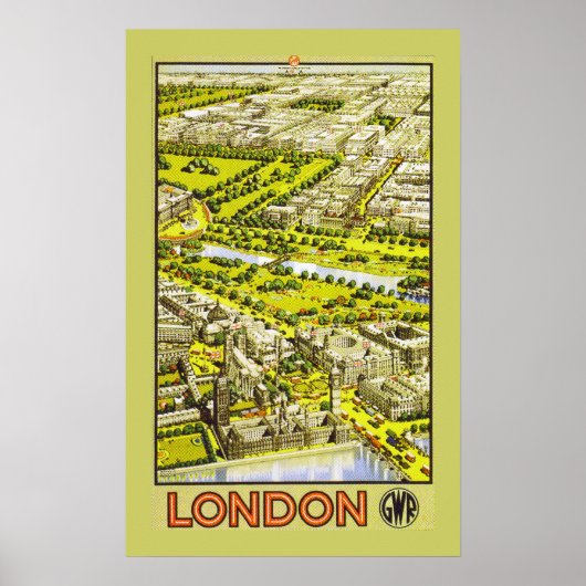 Poster Londres par GWR (frontière) (Devant)