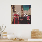Poster Londres photo Vintage (Cuisine)