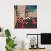 Poster Londres photo Vintage (Bureau à domicile)
