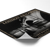 Poster Londres Pont Black & White Night (Coin)