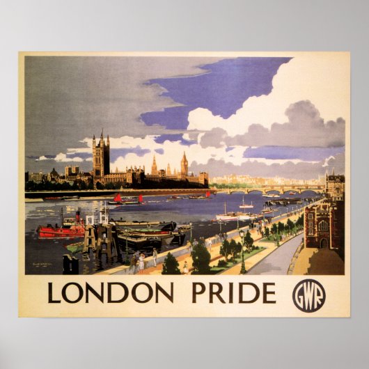 Poster LONDRES PRIDE GWR Great Western Railways Old Rail (Devant)