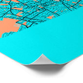 Poster Londres - Royaume-Uni Gloria City Carte (Coin)