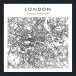 Poster Londres Royaume-Uni Minimal Modern Street Map<br><div class="desc">Londres Royaume-Uni Minimal Modern Street Map</div>