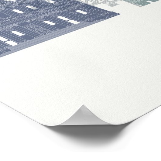 Poster Londres Skyline (Coin)