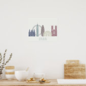 Poster Londres Skyline (Cuisine)