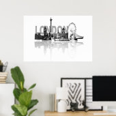 Poster Londres Skyline (Bureau à domicile)