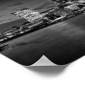 Poster Londres Skyline Cityscape La Nuit (Coin)