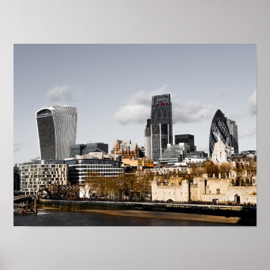 Poster Londres Skyline Panorama cadeau (Devant)
