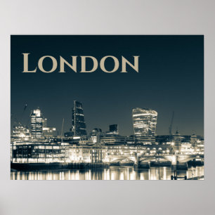 Poster Londres Skyline Panorama Urbain Souvenir Cadeau